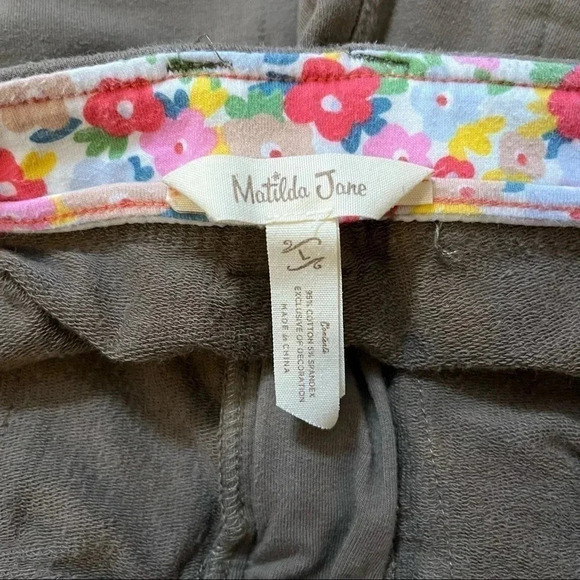 MATILDA JANE Camp Scouts Honor Pants Size Large L Embroidered Stretch Green - Picture 5 of 9